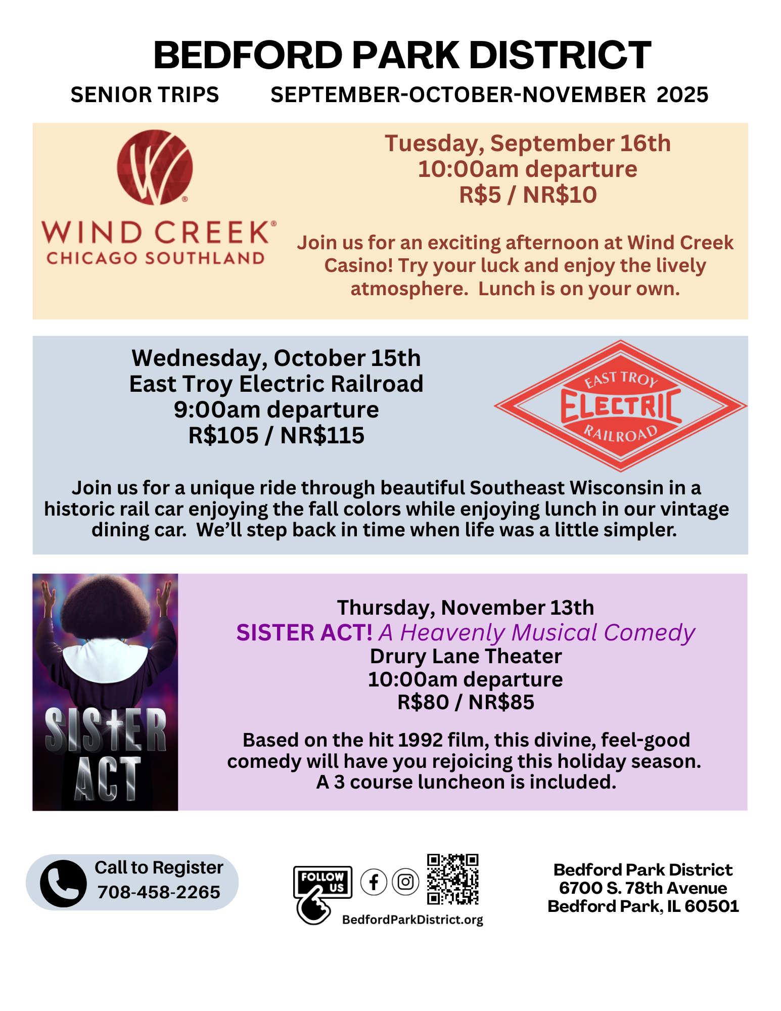 2025 Winter Senior Trips