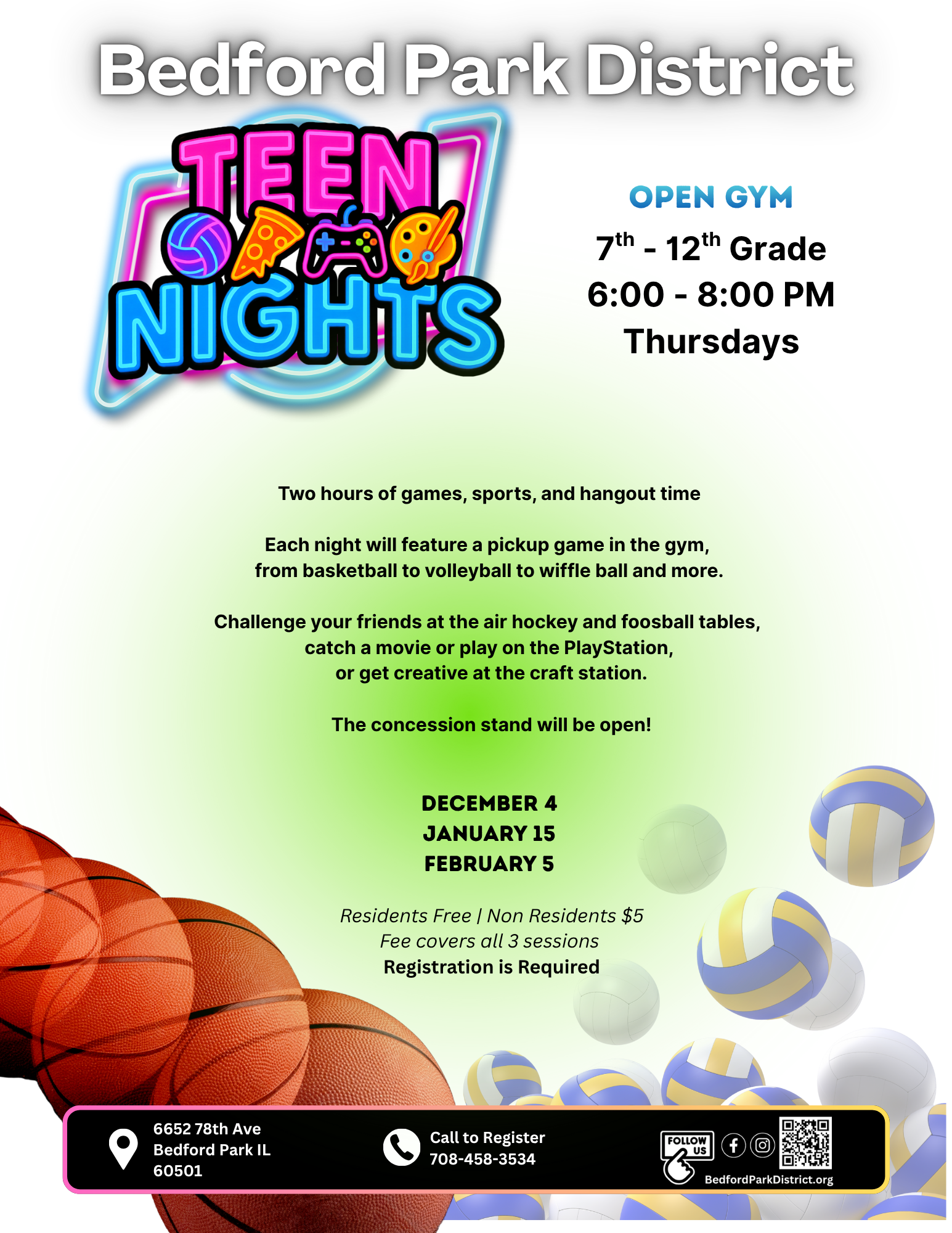Teen Nights Winter 2025_26 Open Gym